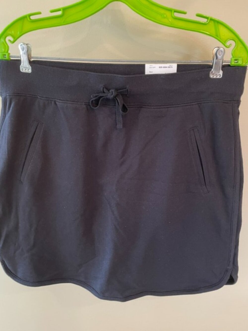 Women's Made for Life Cotton Blend Skort in black with draw string waist